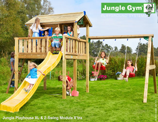 Игровой комплекс «Jungle Playhouse X + Swing Module Xtra»